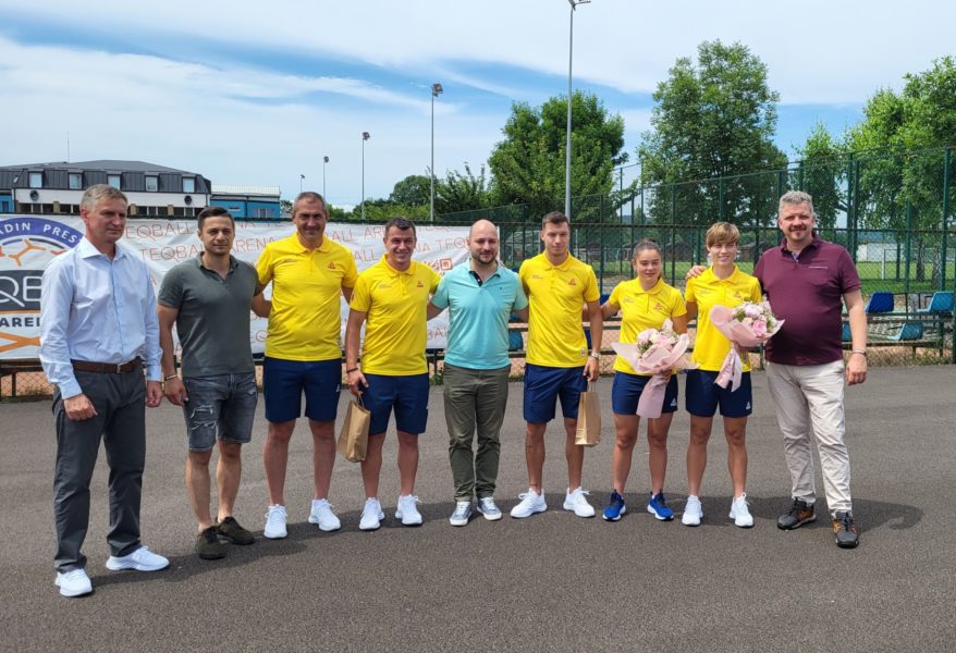Campionii europeni la teqball, felicitați de autoritățile mureșene