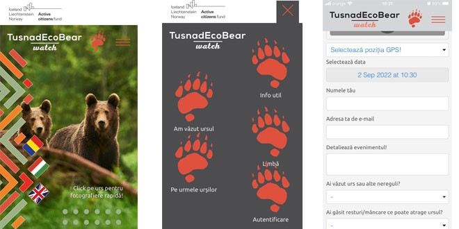 BearWatch – o aplicație care îți spune unde este ursul! Valabilă în zona Băilor Tușnad