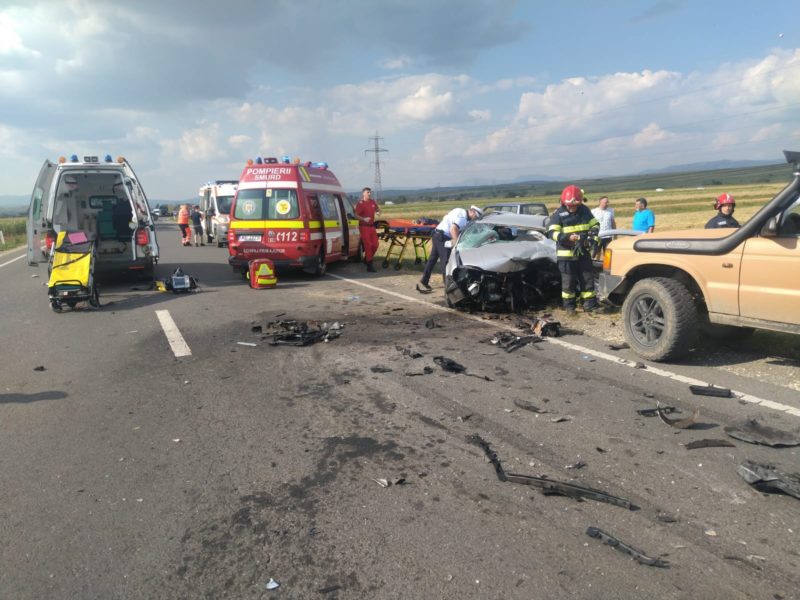 Patru răniți într-un accident rutier produs în Harghita