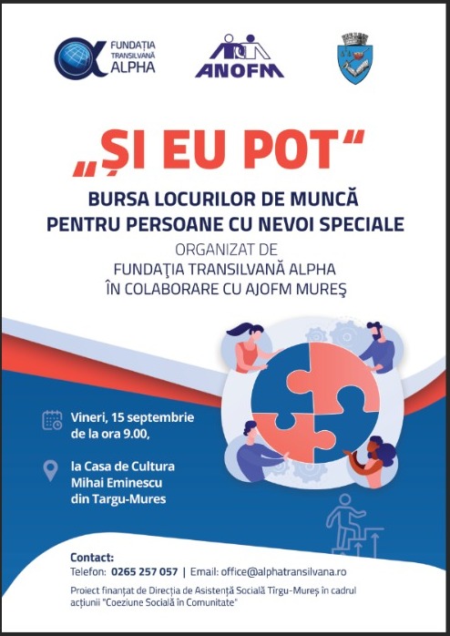 La Tg.Mureș va avea loc un târg de joburi pentru persoane cu nevoi speciale