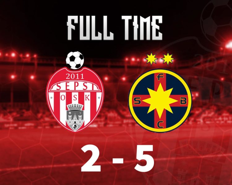 Sepsi OSK, surclasată acasă de FCSB