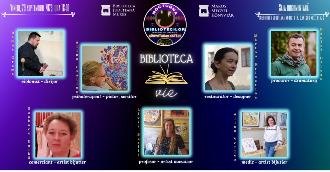 ”Nocturna bibliotecilor” la Târgu Mureș sub semnul sunetului, a imaginii și a culorii