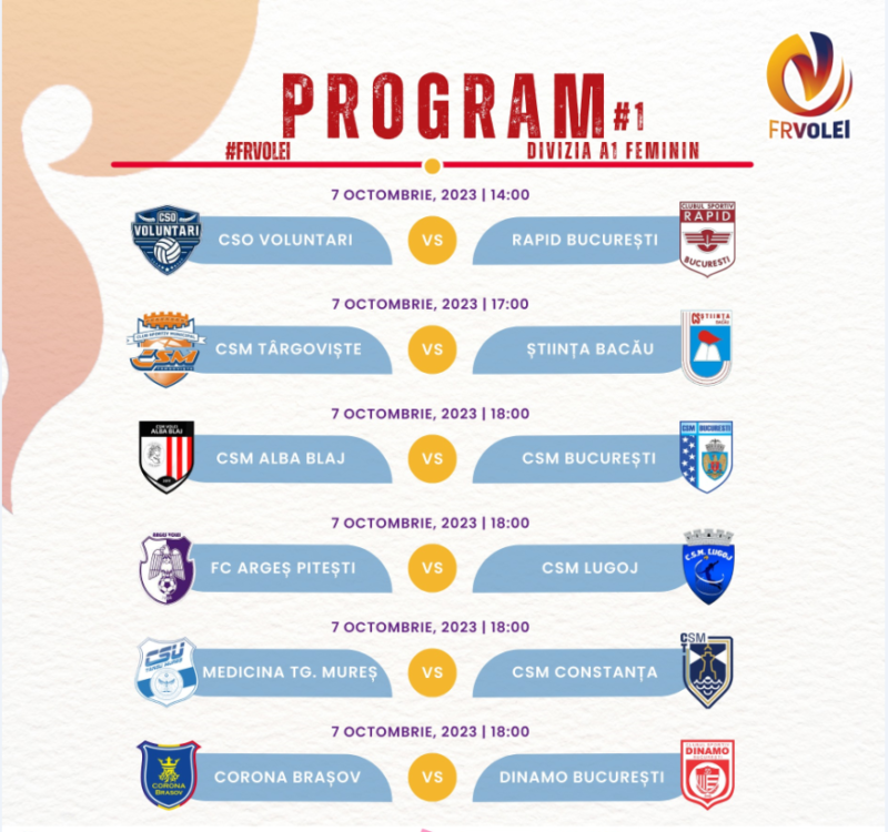 Începe Divizia A1 de volei feminin