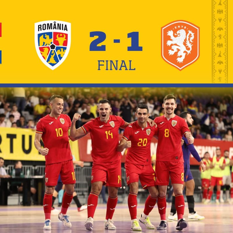 România a învins Olanda la futsal, în Elite Round