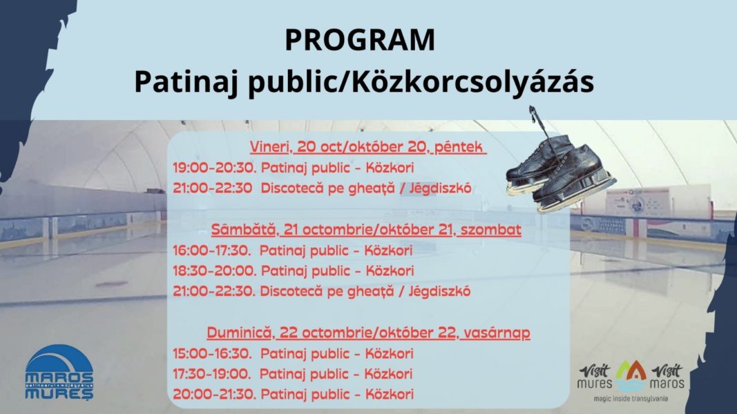 Se deschide patinoarul acoperit din Târgu Mureş