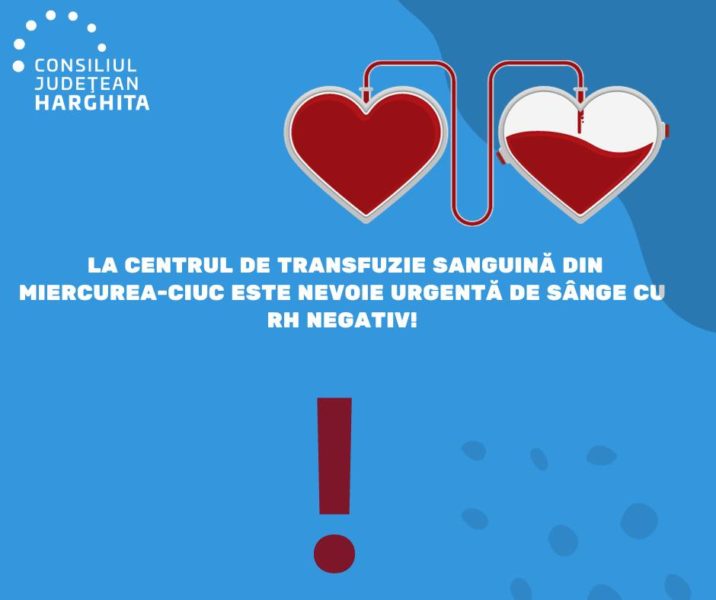 Criză de sânge Rh negativ în Harghita!