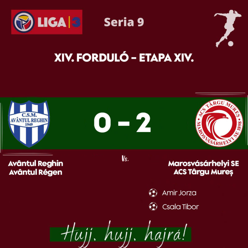Fotbal de Liga a III-a: ACS Tg.Mureș s-a impus la Reghin Fotbal de Liga a III-a: ACS Tg.Mureș s-a impus la Reghin