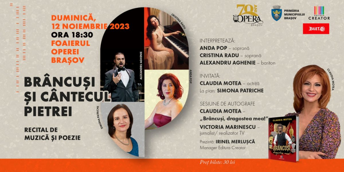 Eveniment dedicat memoriei lui Constantin Brâncuși, la Opera Brașov