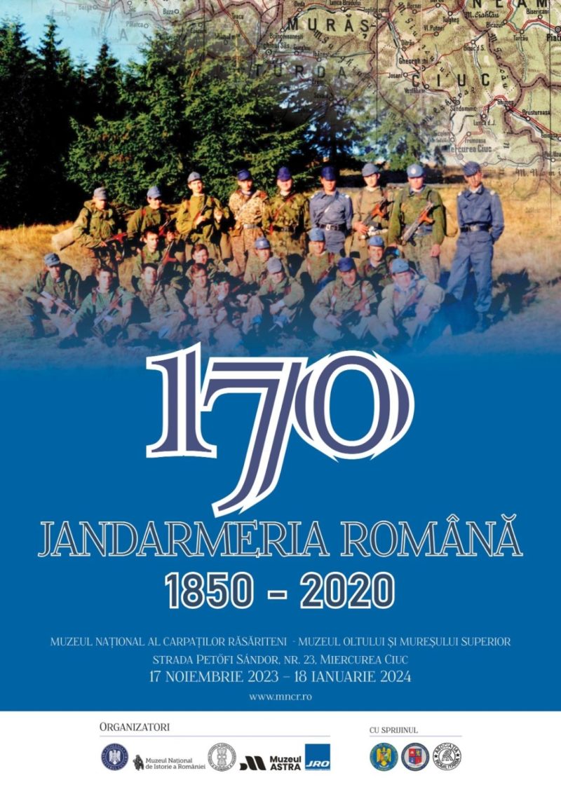 Expoziția „Jandarmeria Română 1850 – 2020” la Muzeul Oltului și Mureșului Superior din Miercurea Ciuc