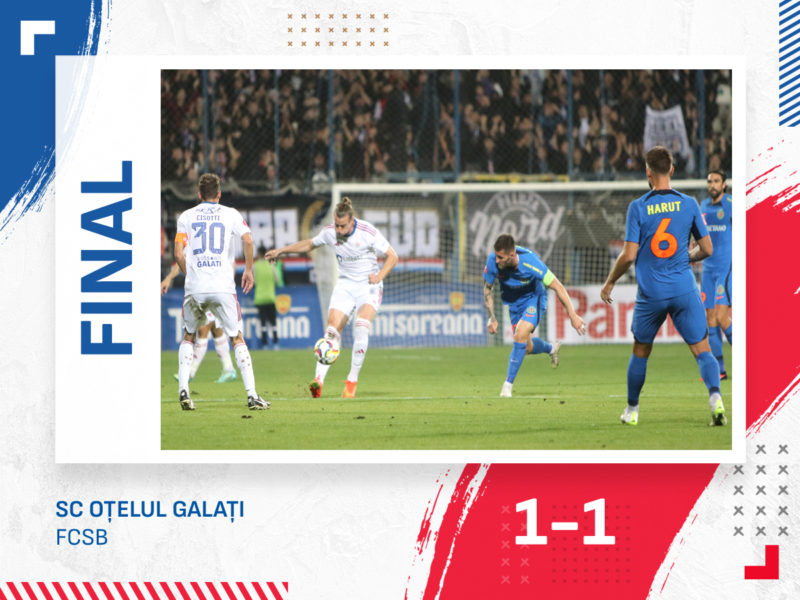 Oțelul – FCSB 1-1, în Cupa României la fotbal