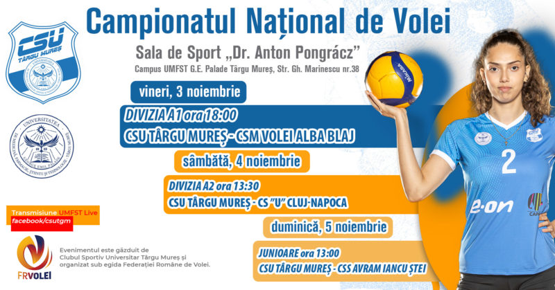 Volei feminin, cu târgumureșencele acasă