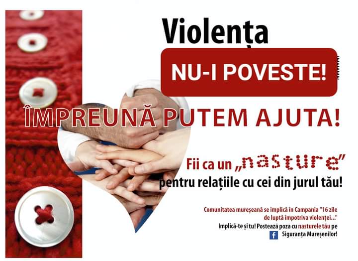 „Violența nu-i poveste!”, transmit polițiștii mureșeni