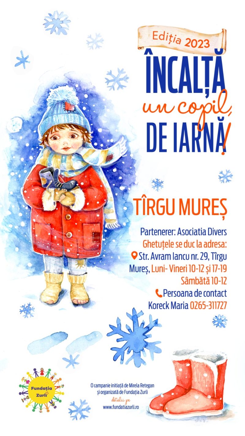 Mureșenii au ocazia să doneze încalțăminte copiilor din familii defavorizate