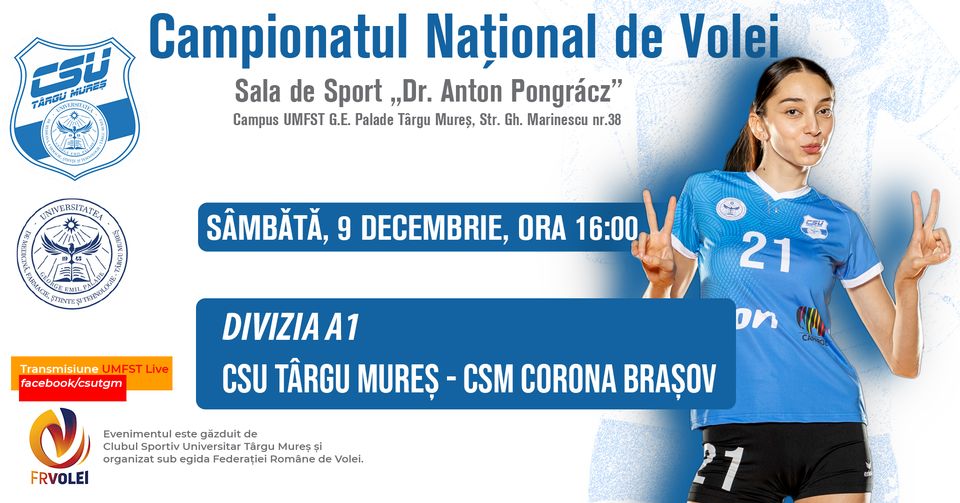 Voleibalistele târgumureșene întâlnesc Corona Brașov