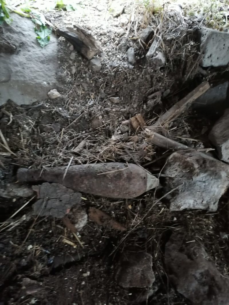 Bombă de aruncător din al Doilea Război Mondial, găsită în Harghita