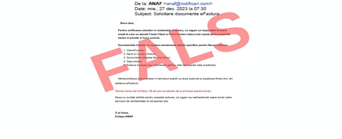 ANAF: o nouă campanie de mesaje false transmise în numele instituției