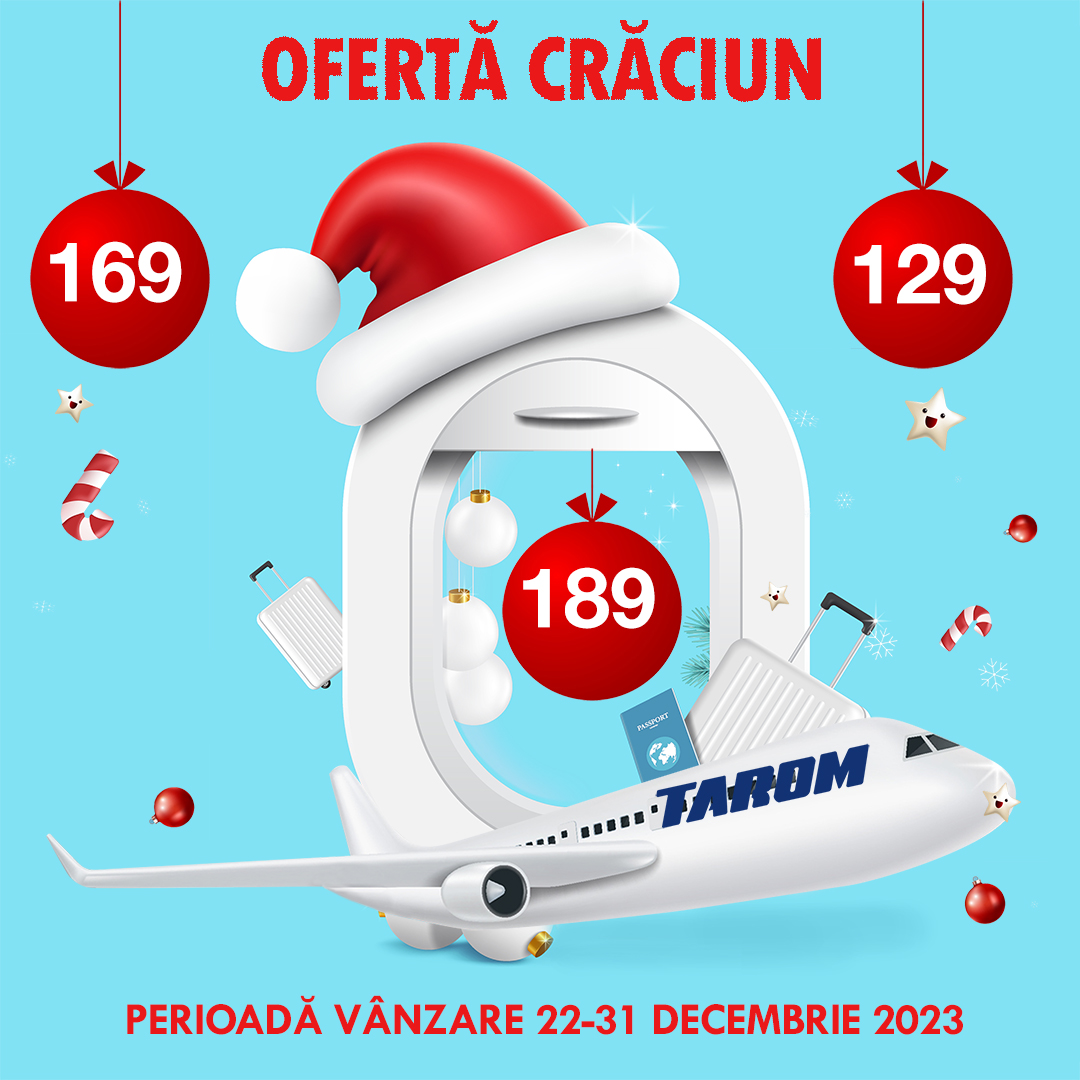TAROM lansează o ofertă specială la biletele de avion
