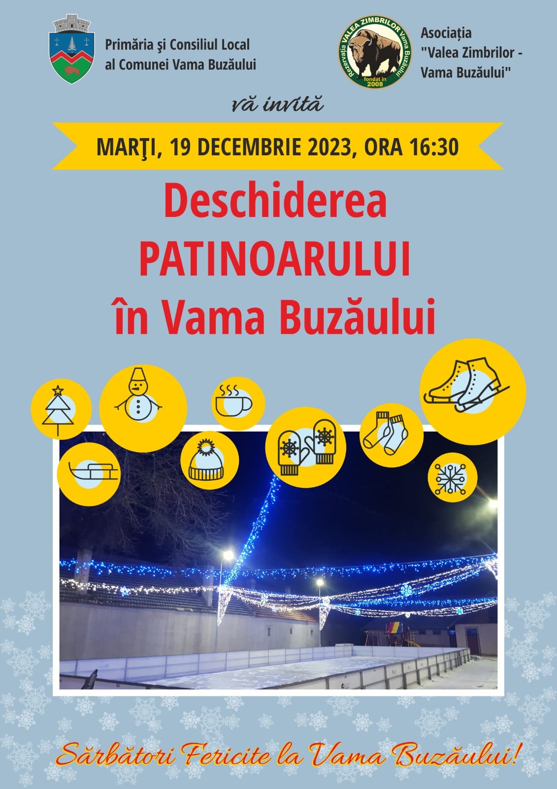A fost inaugurat patinoarul din Vama Buzăului