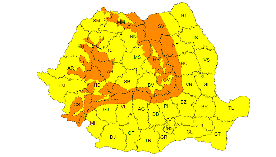 Viscol puternic în zonele montane înalte, de vineri seara