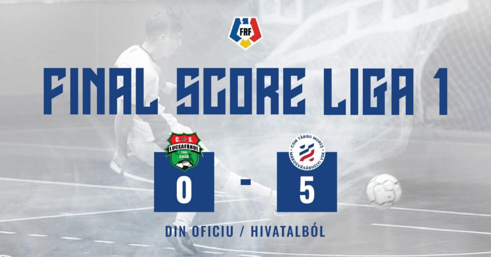 Futsal: Luceafărul Buzău – CSM Tg.Mureș 0-5 la „masa verde” Futsal: Luceafărul Buzău – CSM Tg.Mureș 0-5 la „masa verde”