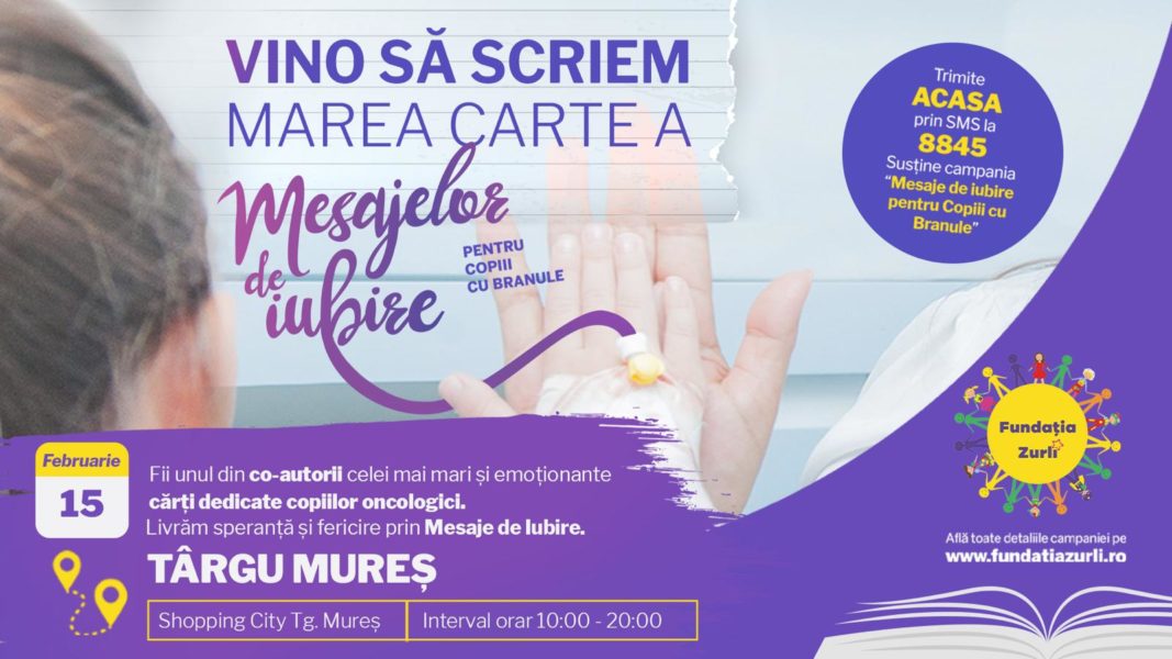 Ziua copilului bolnav de cancer va fi marcată la Tg. Mureș