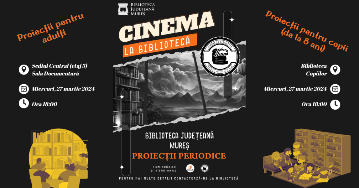 În premieră, proiecții de scurtmetraje la Biblioteca Județeană Mureș