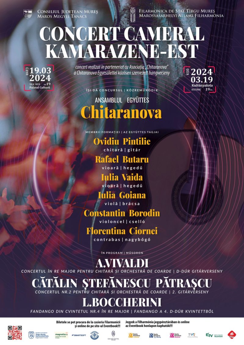 Concert „Ansamblul Chitaranova”, la Palatul Culturii din Târgu Mureș