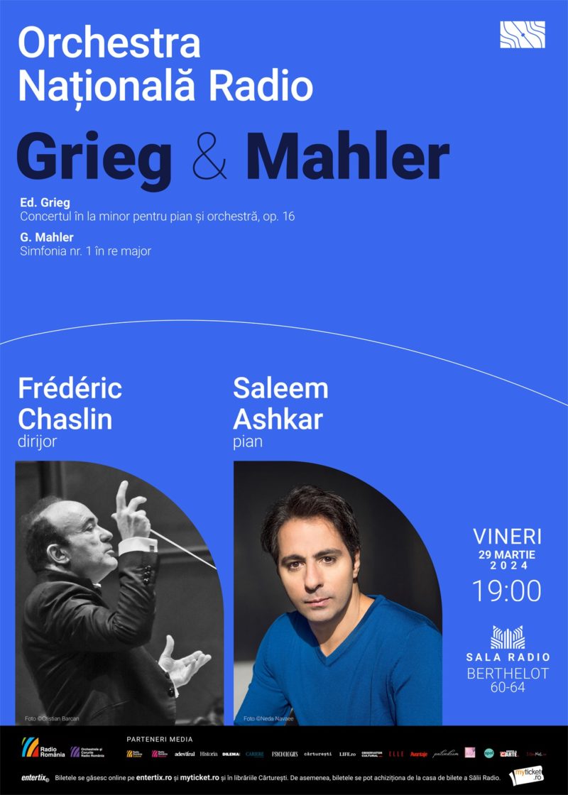 Frédéric Chaslin dirijează Grieg și Mahler la Sala Radio