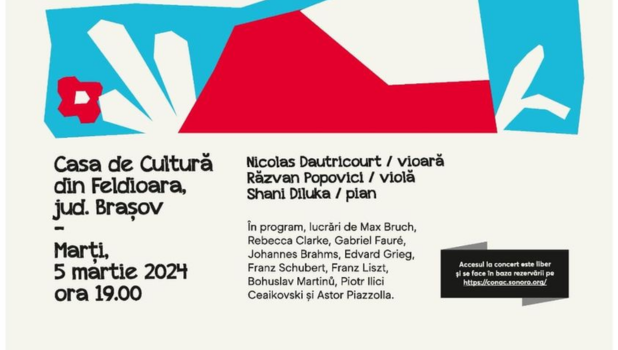 Turneul SoNoRo Conac, mâine, la Casa de Cultură din Feldioara
