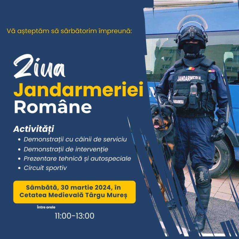 Ziua Jandarmeriei, sărbătorită la Tg. Mureș