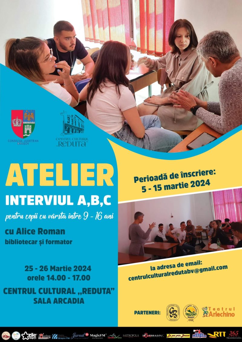 Atelier inedit, la Centrul Cultural Reduta din Braşov