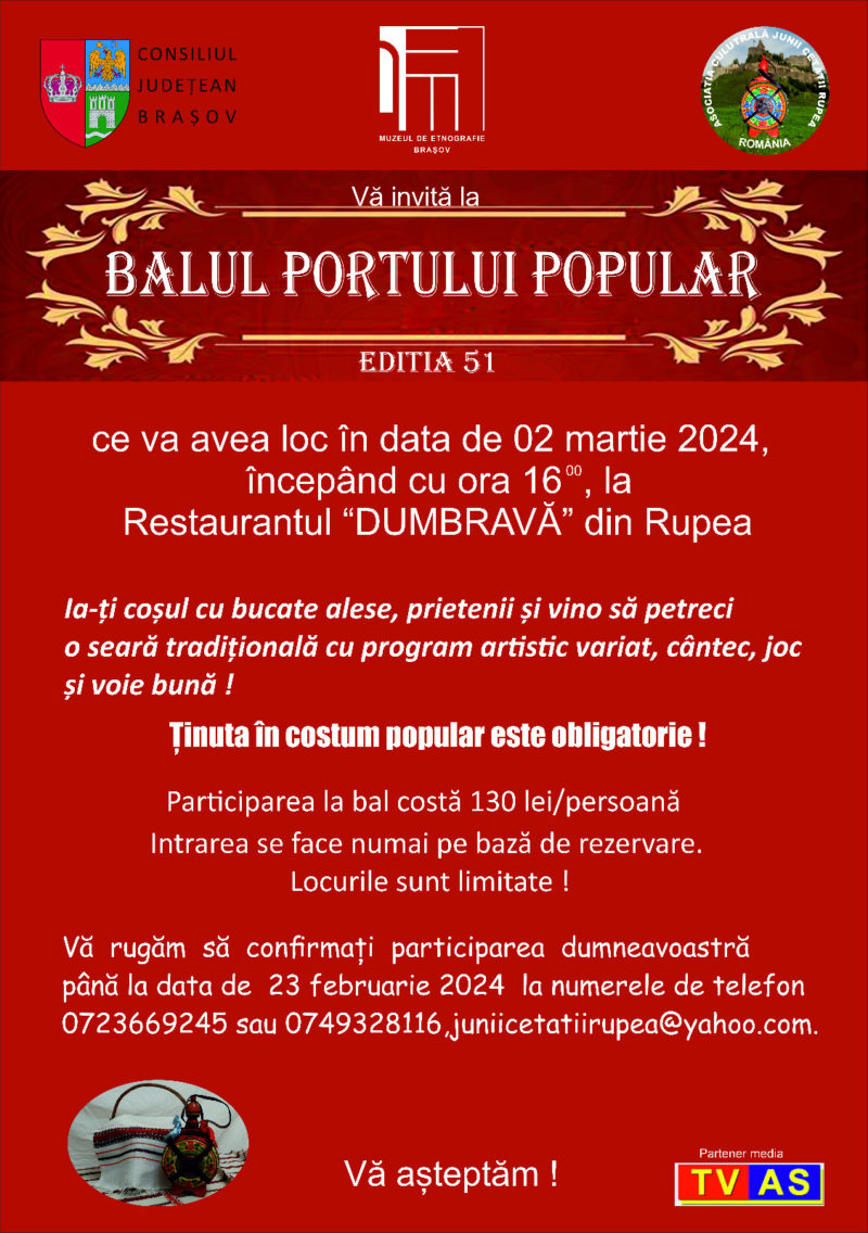Petrecere mare în costume populare, la Rupea