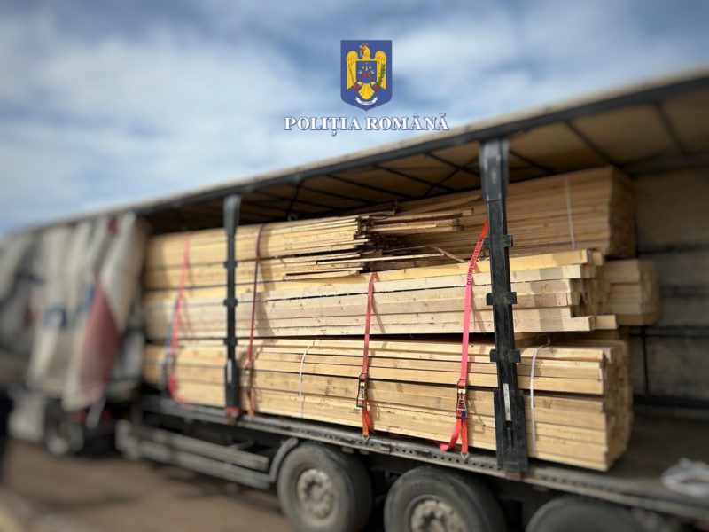 Transport ilegal de lemn la Reghin Transport ilegal de lemn la Reghin