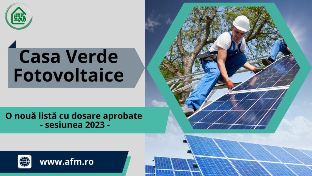 Lista cu beneficiarii Programului „Casa verde fotovoltaice” 2023 persoane fizice a fost aprobată de Administrația Fondului pentru Mediu Lista cu beneficiarii Programului „Casa verde fotovoltaice” 2023 persoane fizice a fost aprobată de Administrația Fondului pentru Mediu