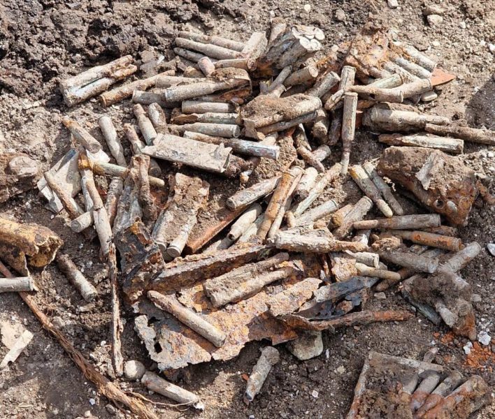 Muniţie găsită în curtea Protopopiatului Ortodox de la Miercurea-Ciuc