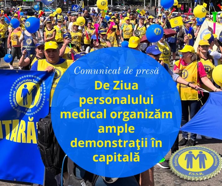 Peste 5.000 de sindicalişti din Sănătate, aşteptaţi luni la un amplu protest în Capitală