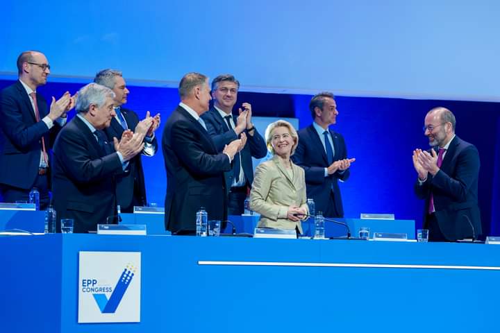 Actuala preşedintă a Comisiei Europene, Ursula von der Leyen este, oficial, candidata Partidului Popular European pentru un nou mandat