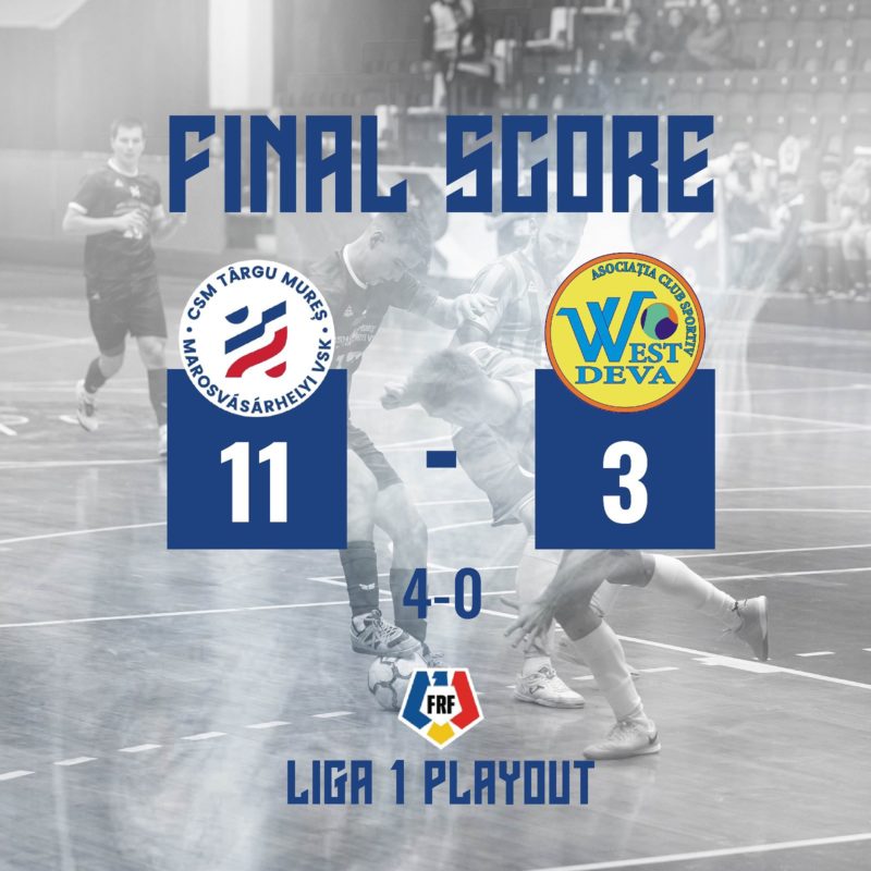 CSM Tg.Mureș – ACS West Deva 11-3, la futsal