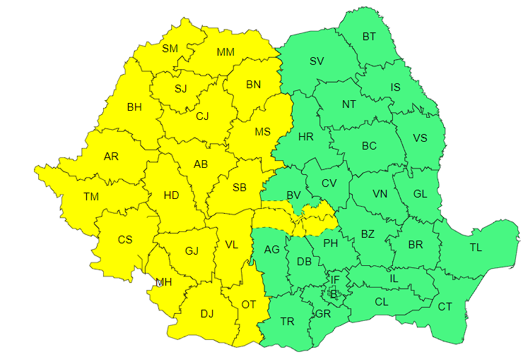 Meteorologii anunţă că va fi vânt puternic în următoarele 24 de ore în toată ţara