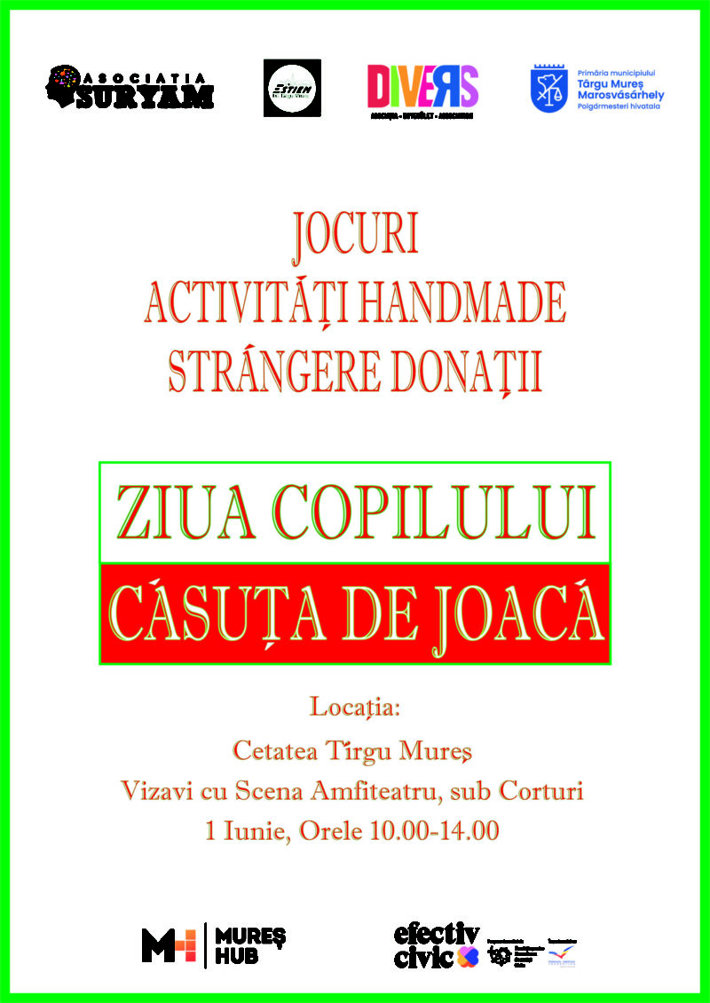 Copiii, invitați de ziua lor la „Căsuța de Joacă” din Cetatea Tg. Mureș