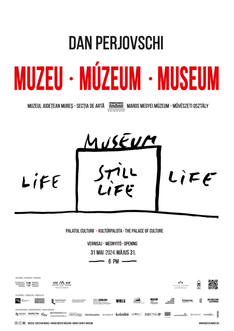 Dan Perjovschi expune la Târgu Mureș! „Muzeu / Múzeum / Museum”