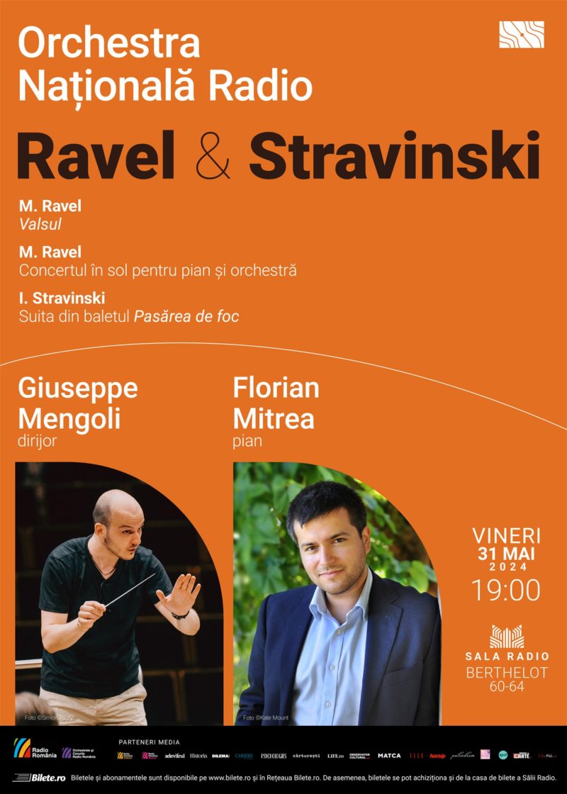 Pianistul Florian Mitrea interpretează Ravel la Sala Radio