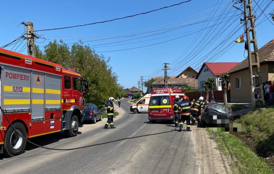 Accident cu cinci victime la Sărmașu, în județul Mureș