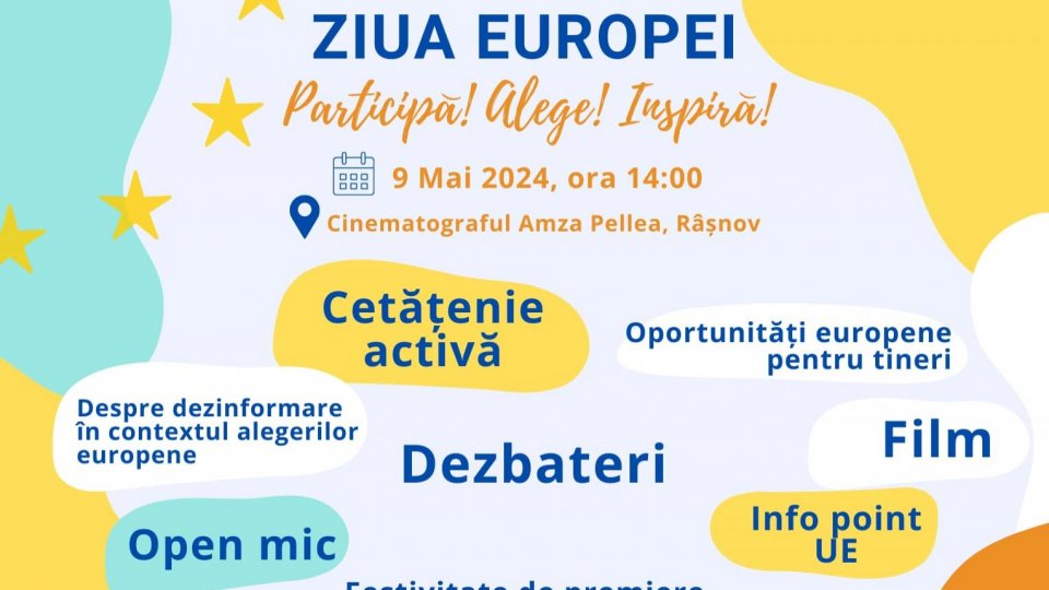 Eveniment de Ziua Europei la Râșnov: Participă! Alege! Inspiră!