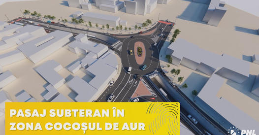 ALEGERI LOCALE 2024: PNL Târgu Mureș propune un pasaj subteran în zona Cocoșul de Aur
