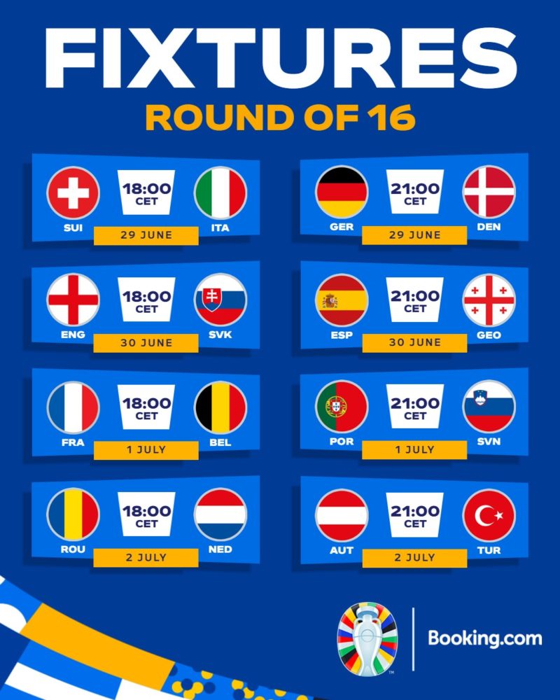 EURO 2024: încep „optimile” EURO 2024: încep „optimile”