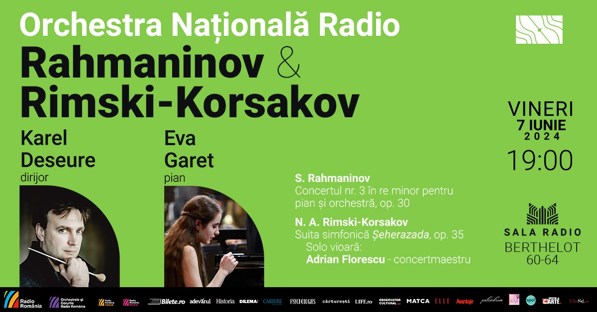 La doar 18 ani, Eva Garet interpretează Rahmaninov la Sala Radio