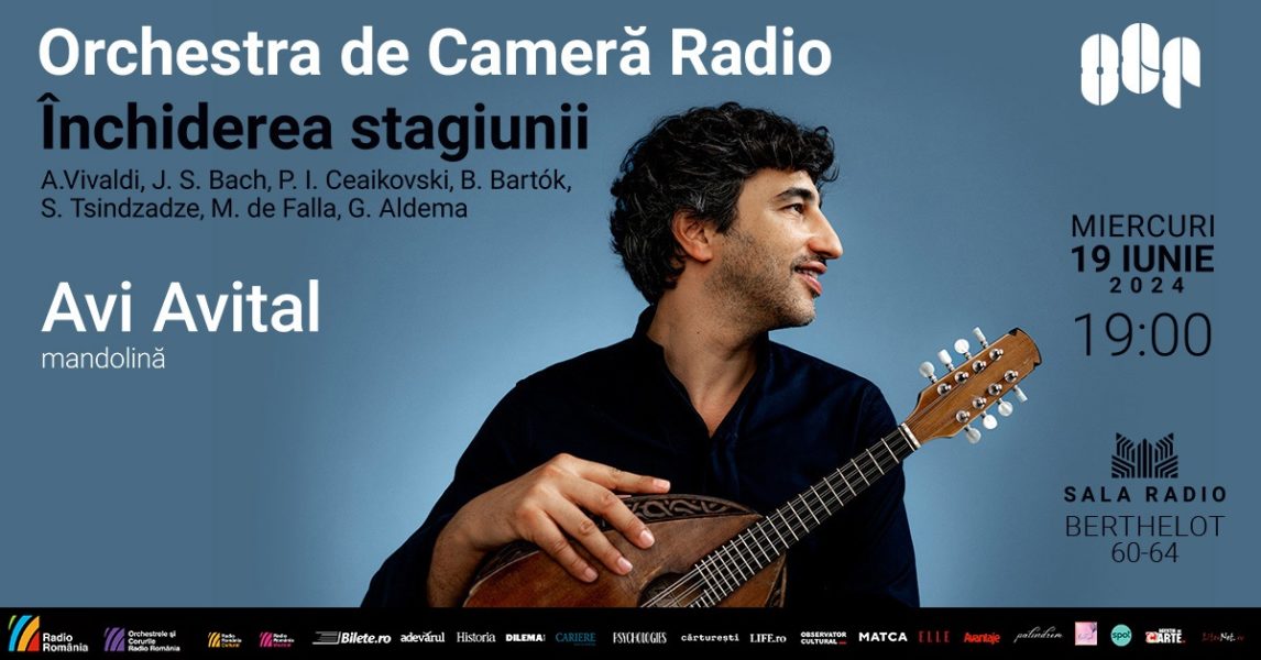 Nominalizat la Grammy, Avi Avital închide stagiunea Orchestrei de Cameră Radio