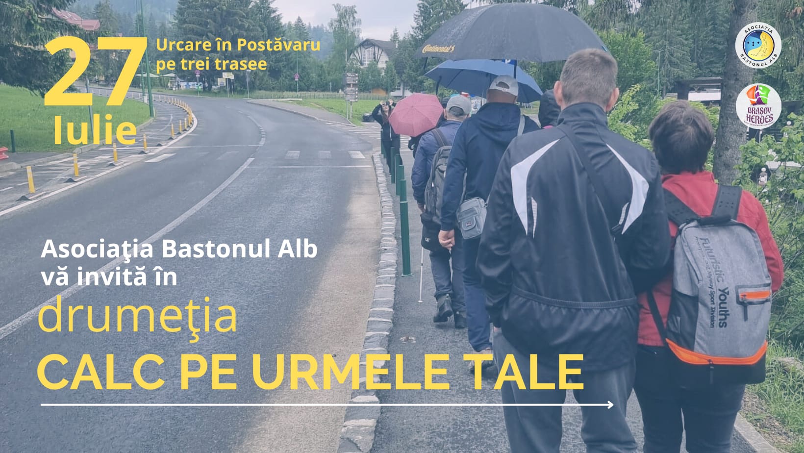 „Calc pe urmele tale” – drumeţie spre Vârful Postăvaru cu persoane nevăzătoare