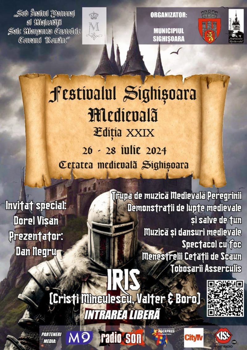 Peste 100 de artiști vor face spectacol la Festivalul Sighișoara Medievală